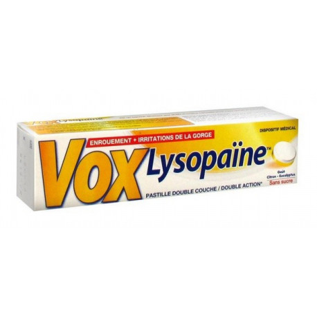 vox lysopaïne 18 pastilles vox lysopaïne 18 pastilles