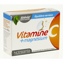 Nutrisanté Vitamine C + Magnésium 24 Comprimés