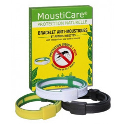 Mousticare Bracelet Anti-Moustiques Blanc