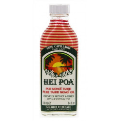 hei poa pur monoï tahiti soin capillaire cheveux secs et abîmés 100 ml