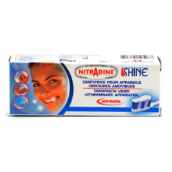 nitradine shine dentifrice pour appareils dentaires amovibles 45 g