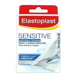 elastoplast pansement sensitive antibactérien bande 10 cm x 6 cm