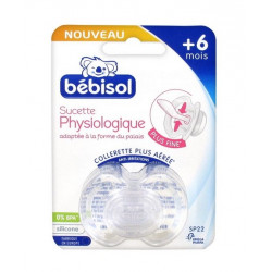 Bébisol Sucette Physiologique Silicone +6 mois SP22 3595890234514