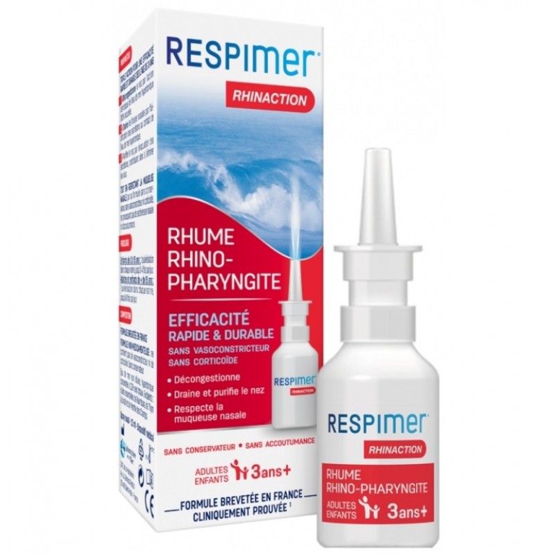 Respimer Rhinaction Rhume Rhino-Pharyngite Spray Nasal 20 ml