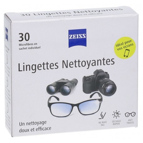 Zeiss Lingettes Nettoyantes pour Lunettes 30 Lingettes 0662834501155
