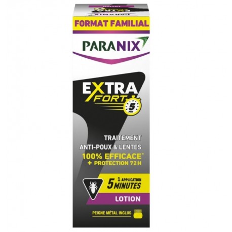 Paranix Extra Strength 5 Minute Anti-Lice and Nits Lotion 200 ml + Comb 3595890250651