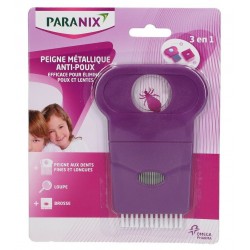 Paranix Peigne Anti Poux Mettalique 3 en 1