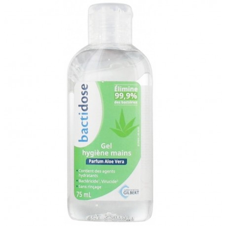 Bactidose Gel Hygiène Mains Aloe Vera 75 ml 3518646213120