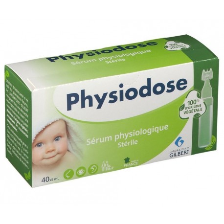 Physiodose Sérum Physiologique Stérile 40 Unidoses Végétales de 5 ml 3518646266003