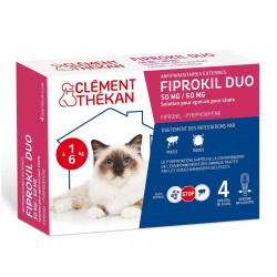 Clément Thékan Fiprokil Duo 50 mg/60 mg Cat 4 Pipettes