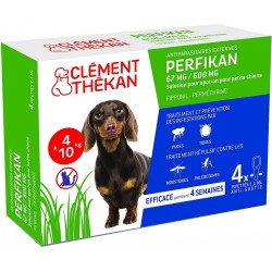 Clément Thékan Perfikan 67 mg/600 mg Petits Chiens 4 Pipettes