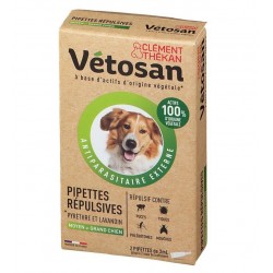 Clément Thékan Vétosan Repellent Pipettes for Medium and Large Dogs 2 Pipettes