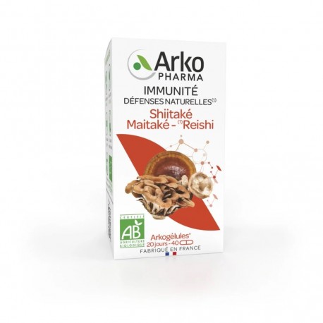 Arkogélules Shiitake Maitake Reishi Bio 40 Gélules 3578835503371