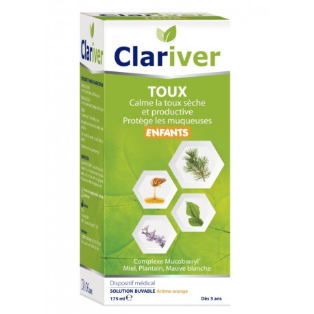 Clariver Cough Kids Drinkable Solution 175 ml 3614819995616