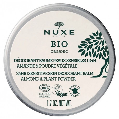 Nuxe Bio Organic Déodorant Baume Peaux Sensibles 24H 50 g 3264680024986