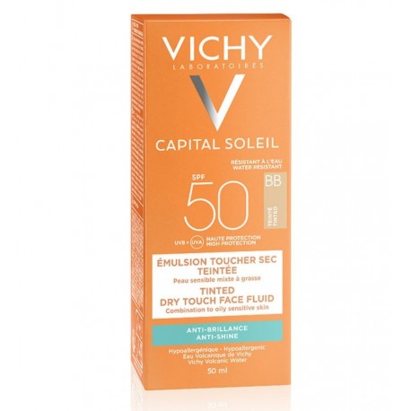 Vichy Capital Soleil BB Émulsion Toucher Sec Teintée SPF50 50 ml3337871325787
