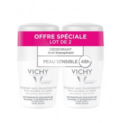 Vichy 48H Anti-Perspirant Deodorant Sensitive or Depilated Skin Roll-On 2 x 50 ml 3337871324728