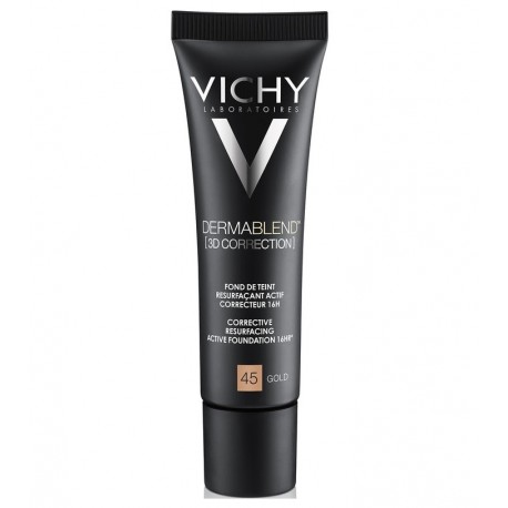Vichy Dermablend 3D Correction Fond de Teint Resurfaçant Actif Correcteur 16H n°45 Gold 30 ml 3337871332327
