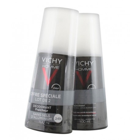 Vichy Homme Déodorant 24H Ultra-Frais 2 x 100 ml 3433425000664
