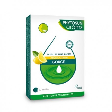 Phytosun Aroms 24 Sugarfree Throat Lozenges Lemon 3595899930806