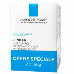 La Roche-Posay Lipikar Surgras Anti-Dryness Cleansing Bar 2 x 150 g