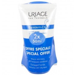 Uriage Bariéderm-Cica Crème Mains Isolante Réparatrice 2 x 50 ml