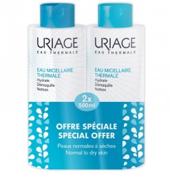 Uriage Eau Micellaire Thermale Peaux Normales à Sèches 2 x 500 ml