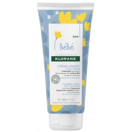 Klorane Baby Cleansing Cream with Cold Cream 200 ml 3282770104998