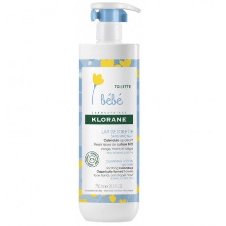 Klorane Bébé Lait de Toilette Sans Rinçage 750 ml 3282770104752