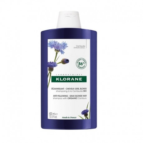 Klorane Anti-Yellowing - Gray, Blond Hair Shampoo with Organic Centaury 400 ml 3282770145250