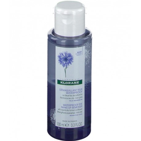 Klorane Waterproof Eye Make-Up Remover with Cornflower 100 ml 3282770204247
