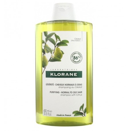 Klorane Purifying - Normal to Oily Hair with Shampoo with Citrus 400 ml 3282770149609