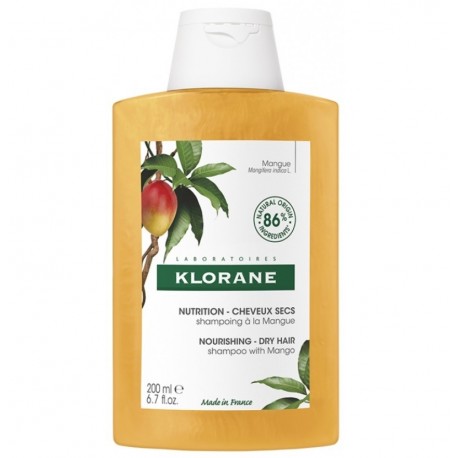 Klorane Nutrition Cheveux Secs Shampoing à la Mangue 200 ml 3282770140934