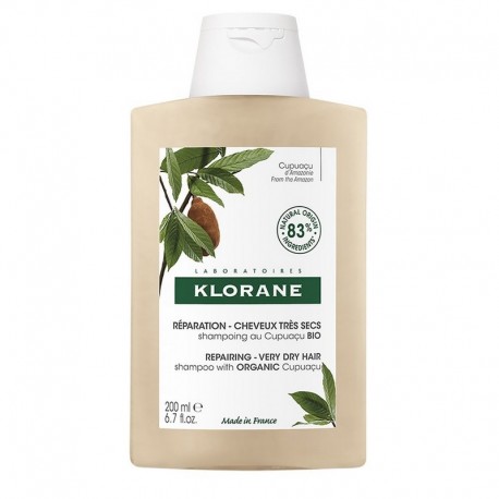 Klorane Réparation Cheveux Très Secs Shampoing au Cupuaçu Bio 200 ml 3282770144741