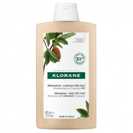 Klorane Repairing - Very Dry Hair Shampoo with Organic Cupuaçu 400 ml 3282770144727