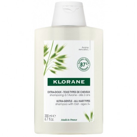 Klorane Shampoing Extra-Doux au Lait d'Avoine 200 ml 3282770145366