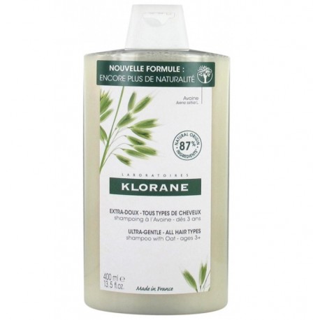 Klorane Shampoing Extra-Doux au Lait d'Avoine 400 ml 3282770145373