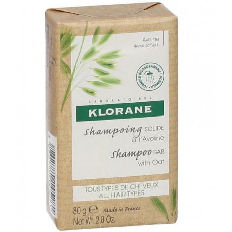 Klorane Shampoing Solide à l'Avoine 80 g 3282770145281