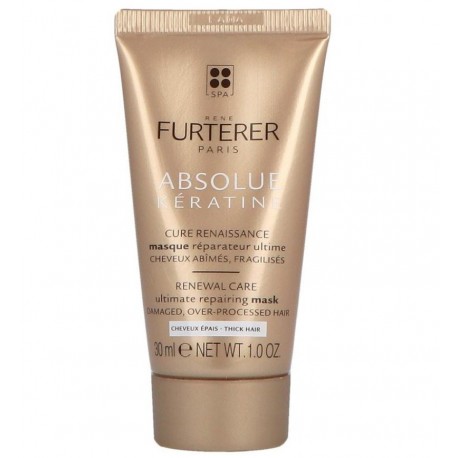 René Furterer Absolue Kératine Renewal Care Ultimate Repairing Mask Damaged Over-Processed Thick Hair 30 ml 3282770202571