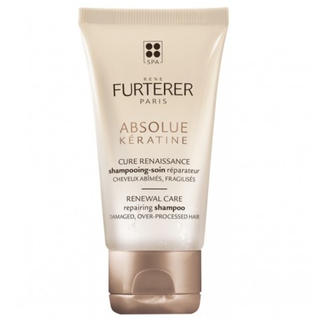 René Furterer Absolue Kératine Cure Renaissance Shampooing-Soin Réparateur Cheveux Abîmés Fragilisés 50 ml 3282770202519