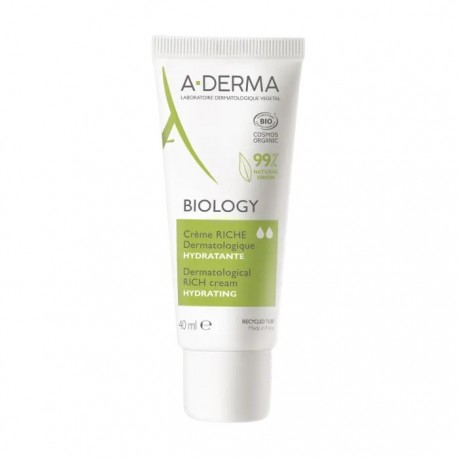 Aderma Biology Crème Riche Dermatologique Hydratante Bio 40 ml 3282770146615