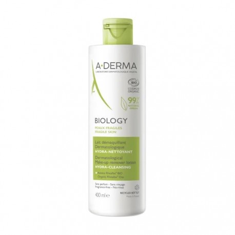 Aderma Biology Lait Démaquillant Dermatologique Bio 400 ml 3282770146530