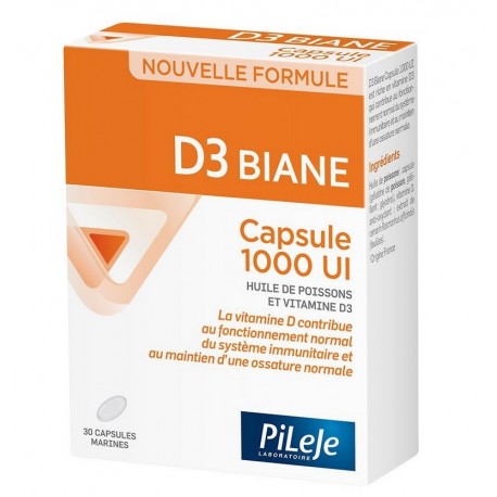 Pileje D3 Biane Capsules 1000 IU 30 Capsules 3701145600786