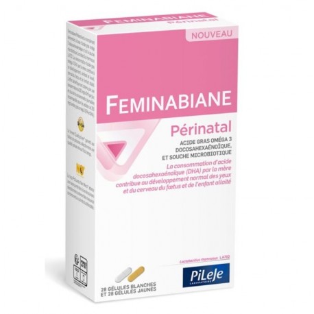 Pileje Feminabiane Périnatal 28 Gélules Blanches et 28 Gélules Jaunes 3701145600588
