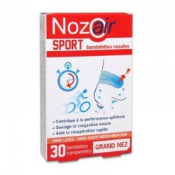 Nozoair Sport Bandelettes Nasales Grand Nez 30 Bandelettes 3401560021196