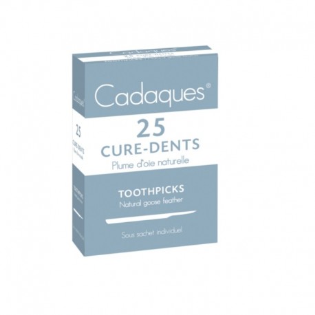 Cadaques 25 Cure-Dents Plume d'Oie Naturelle 3428670513847
