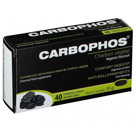 Carbophos Charbon Végétal 40 comprimés 3614810006847