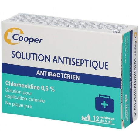 Cooper Solution Antiseptique Chlorhexidine 0.5% 12 x 5 ml 3401596852061