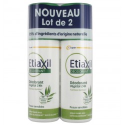 Etiaxil Déodorant Végétal 24H Peaux Sensibles Spray 2 x 100 ml 3614819998471