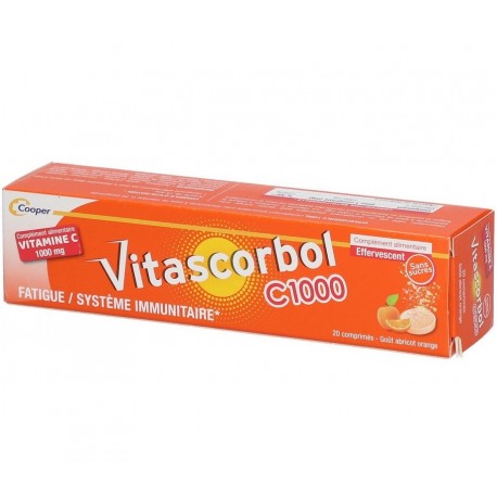 Vitascorbol C1000 20 Comprimés Effervescents 3614810001606